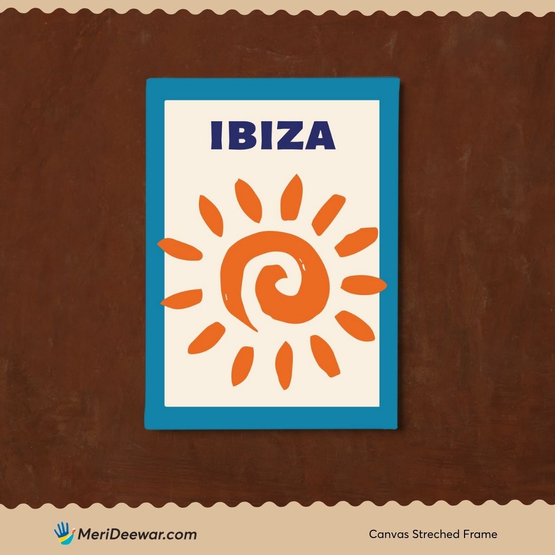 Ibiza Abstract colourful wall art 3 : 4 Vertical New Premium Wall Art Canvas by MeriDeewar