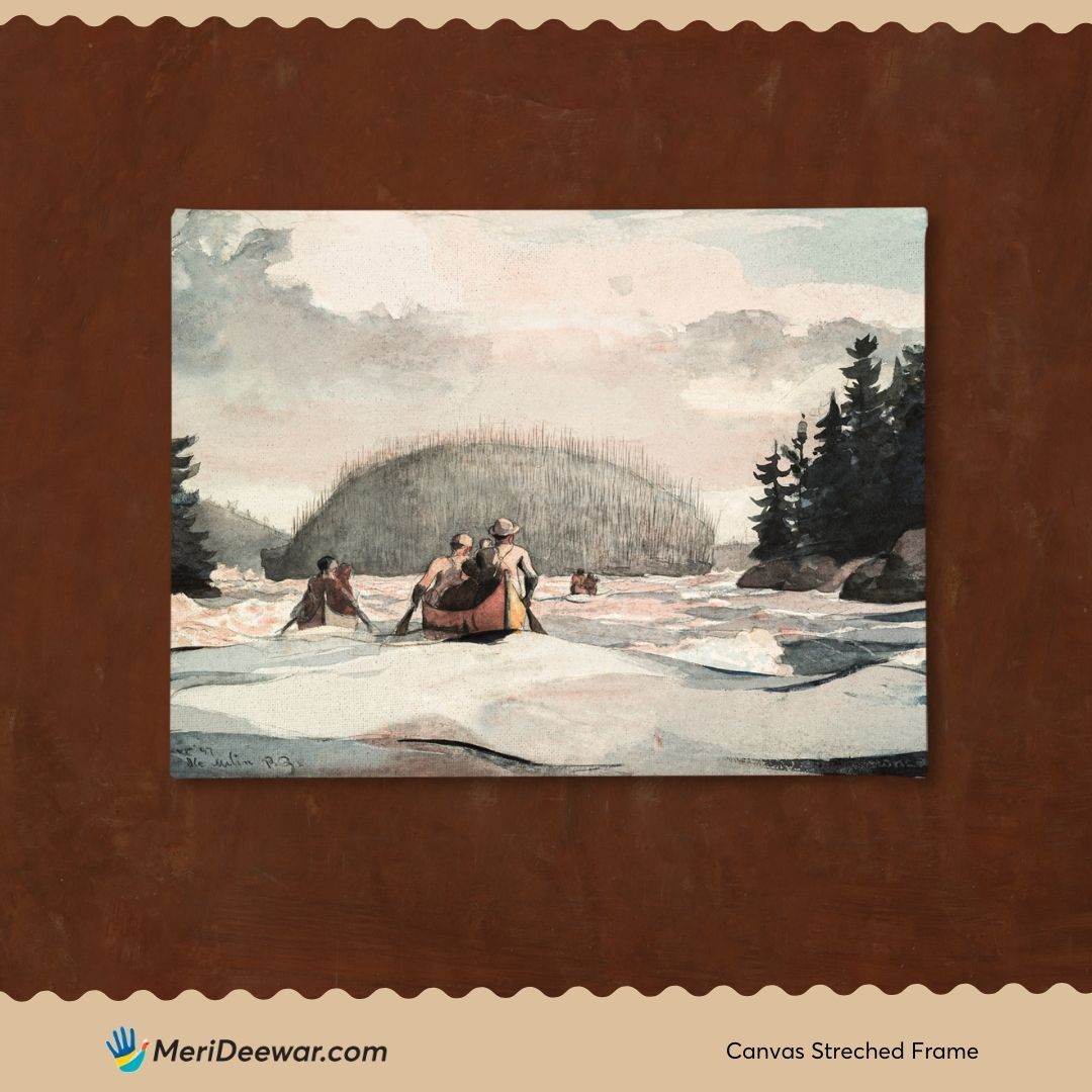 Ile Malin Painting by Winslow Homer 3 : 4 Horizontal New Premium Wall Art Canvas by MeriDeewar