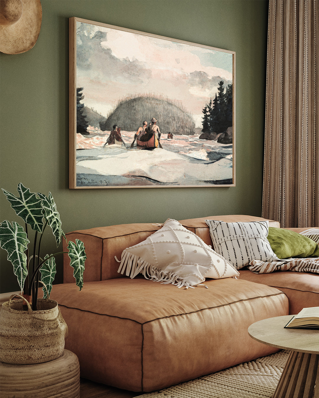 Ile Malin Painting by Winslow Homer 3 : 4 Horizontal New Premium Wall Art Canvas by MeriDeewar