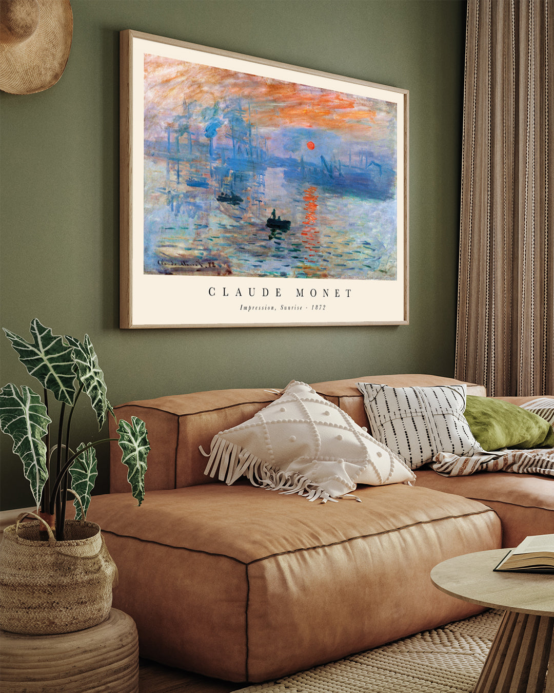 Impression, Sunrise Painting By Claude Monet 3 : 4 Horizontal New Premium Wall Art Canvas by MeriDeewar
