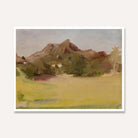 Impressionist Indian Mountain Landscape Oil Painting | Horizontal Framed Print 4 : 3 Horizontal Premium Wall Art Canvas by MeriDeewar