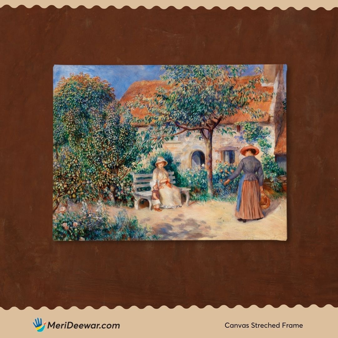 In Brittany By Pierre Auguste Renoir 3 : 4 Horizontal New Premium Wall Art Canvas by MeriDeewar