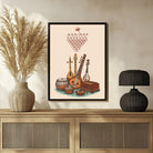 Indian Classical Music Instruments – Ethnic Wall Art 3 : 4 Vertical New Premium Wall Art Canvas by MeriDeewar