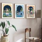 Indian Classical Royal Art Set of 3 Paintings Walls Premium Wall Art Canvas by MeriDeewar