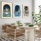 Indian Classical Royal Art Set of 3 Paintings Walls Premium Wall Art Canvas by MeriDeewar