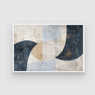 Indigo Balance – Modern Geometric Abstract Wall Art Print 2 : 3 Horizontal Premium Wall Art Canvas by MeriDeewar
