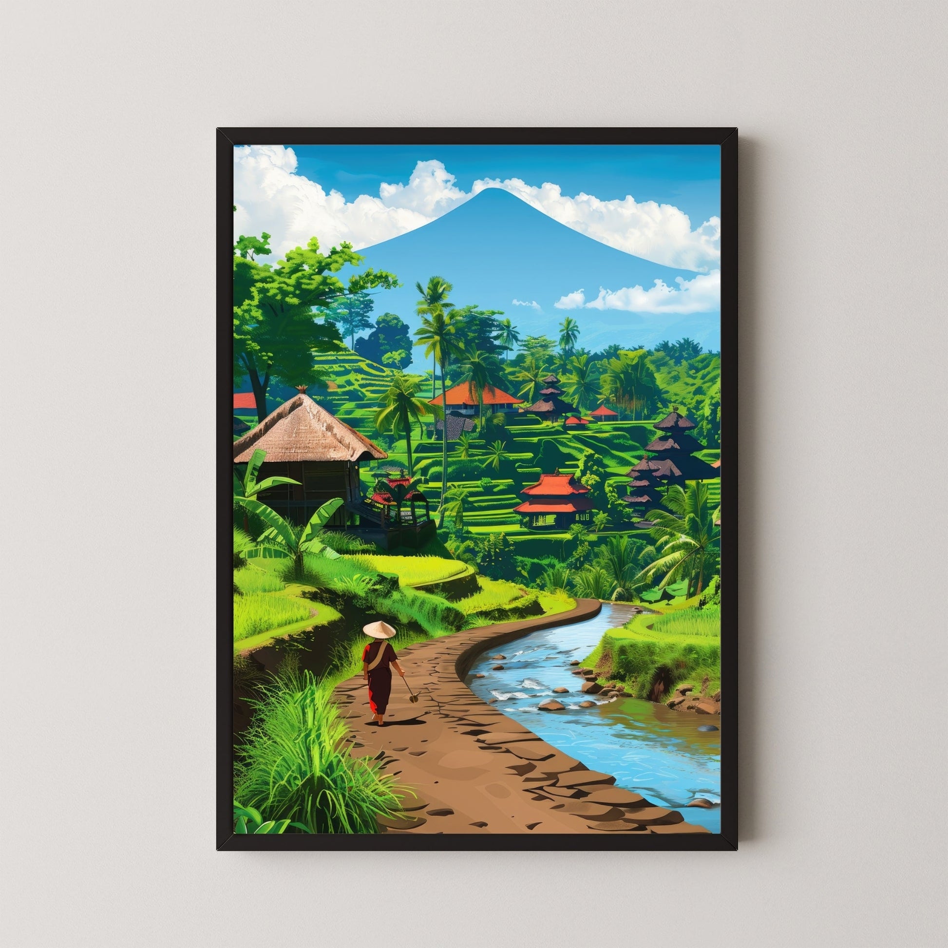 Indonesian Paradise Canvas Print | Scenic Travel Themed Wall Art 2 : 3 Vertical Premium Wall Art Canvas by MeriDeewar