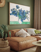 Irises in a Vase Painting Vincent Van Gogh 3 : 4 Horizontal New Premium Wall Art Canvas by MeriDeewar