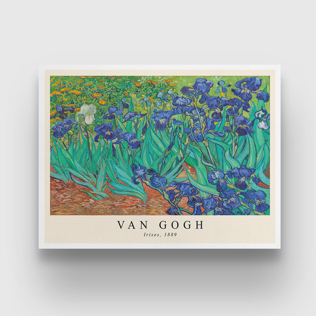 Irises Painting by Vincent Van Gogh 3 : 4 Horizontal New Premium Wall Art Canvas by MeriDeewar