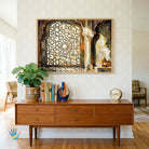 Islamic Jaali Arch | Islamic Wall Art 3 : 2 Horizontal Premium Wall Art Canvas by MeriDeewar