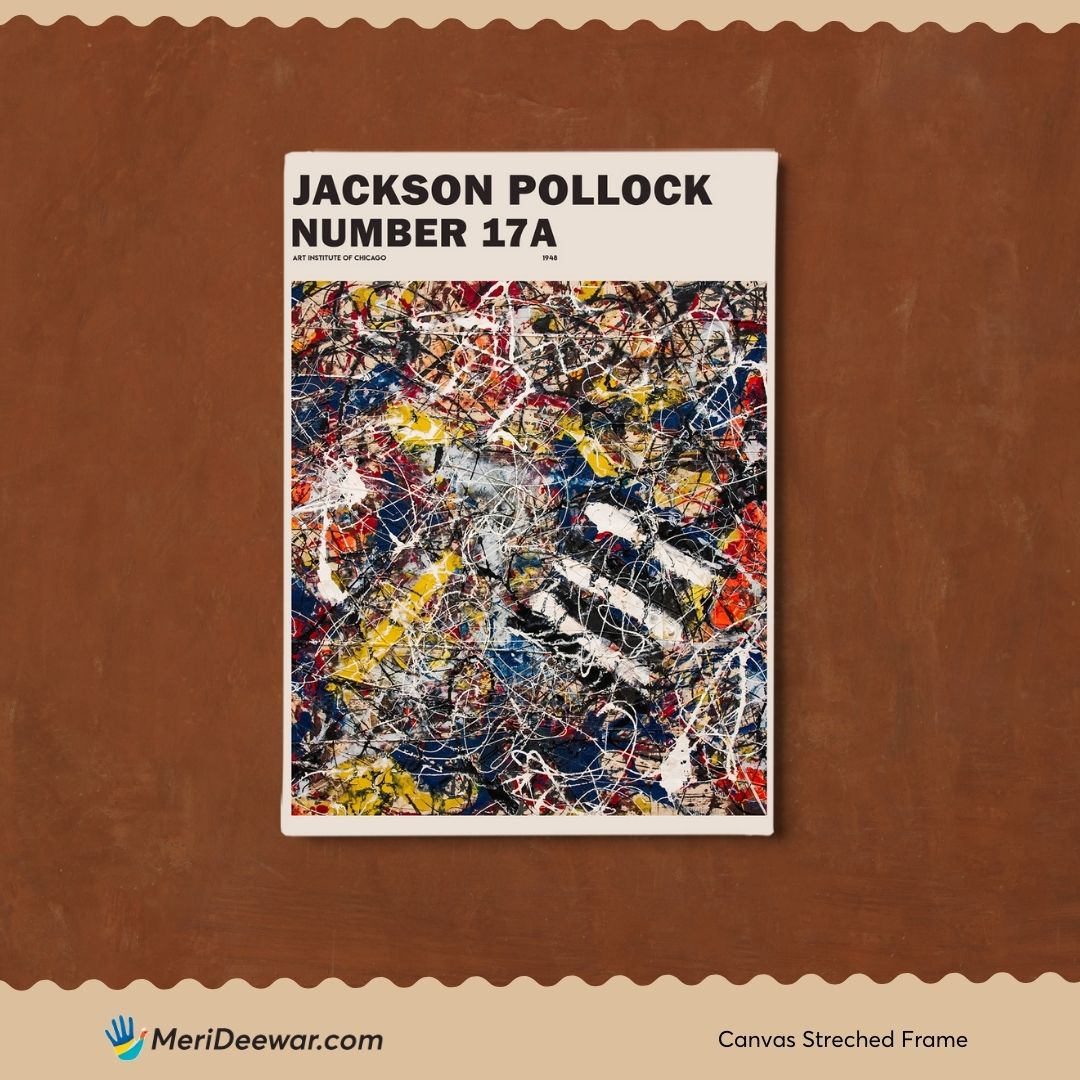 Jackson Pollock Number Poster 3 : 4 Vertical New Premium Wall Art Canvas by MeriDeewar