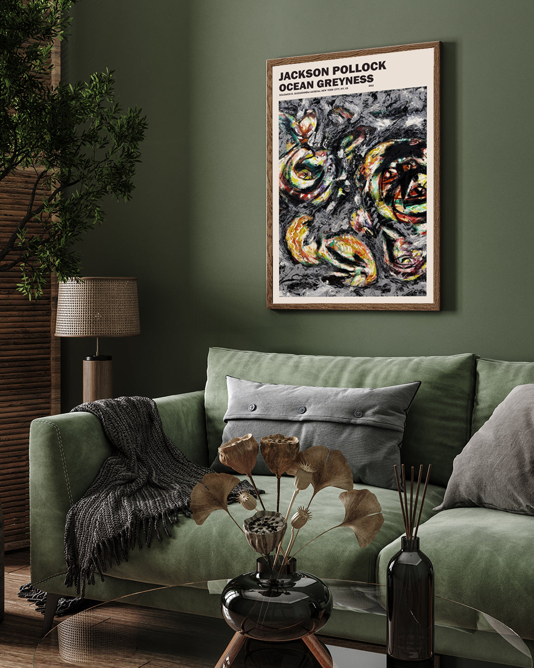 Jackson Pollock Ocean Greyness Poster 3 : 4 Vertical New Premium Wall Art Canvas by MeriDeewar
