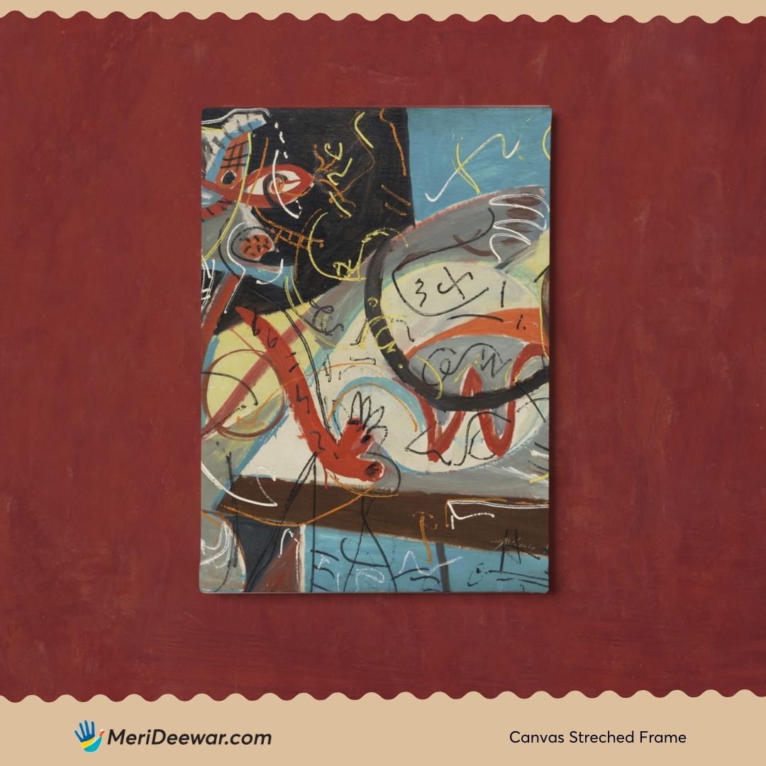 Jackson Pollock Stenographic Figure Poster 3 : 4 Vertical New Premium Wall Art Canvas by MeriDeewar