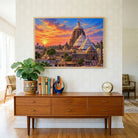 Jagannath Temple | Sacred Puri Sunset Heritage Architecture Gallery Wrap Canvas Curate Pinewood Premium Wall Art Canvas by MeriDeewar