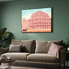 Jaipur Hawa Mahal Impressionist Painting | Horizontal Landscape Framed Wall Art 2 : 3 Horizontal Premium Wall Art Canvas by MeriDeewar