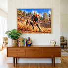 Jallikattu | Sacred Bull Festival Tamil Heritage Gallery Wrap Canvas Curate Pinewood Premium Wall Art Canvas by MeriDeewar
