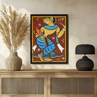 Jamini Roy Gopini Dancing Painting – Indian Folk Art for Living Room | MeriDeewar 3 : 4 Vertical Premium Wall Art Canvas by MeriDeewar