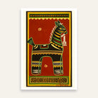 Jamini Roy Horse Painting for Living Room | Indian Folk Art Wall Painting for Home Decor 2 : 3 Vertical Premium Wall Art Canvas by MeriDeewar