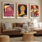 Jamini Roy Paintings Set Of 3 Walls Premium Wall Art Canvas by MeriDeewar
