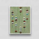 Japandi wall art Printable vintage art abstract Japanese green 3 : 4 Vertical New Premium Wall Art Canvas by MeriDeewar