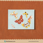 Japanese butterfly By Kamisaka Sekka 3 : 4 Horizontal New Premium Wall Art Canvas by MeriDeewar