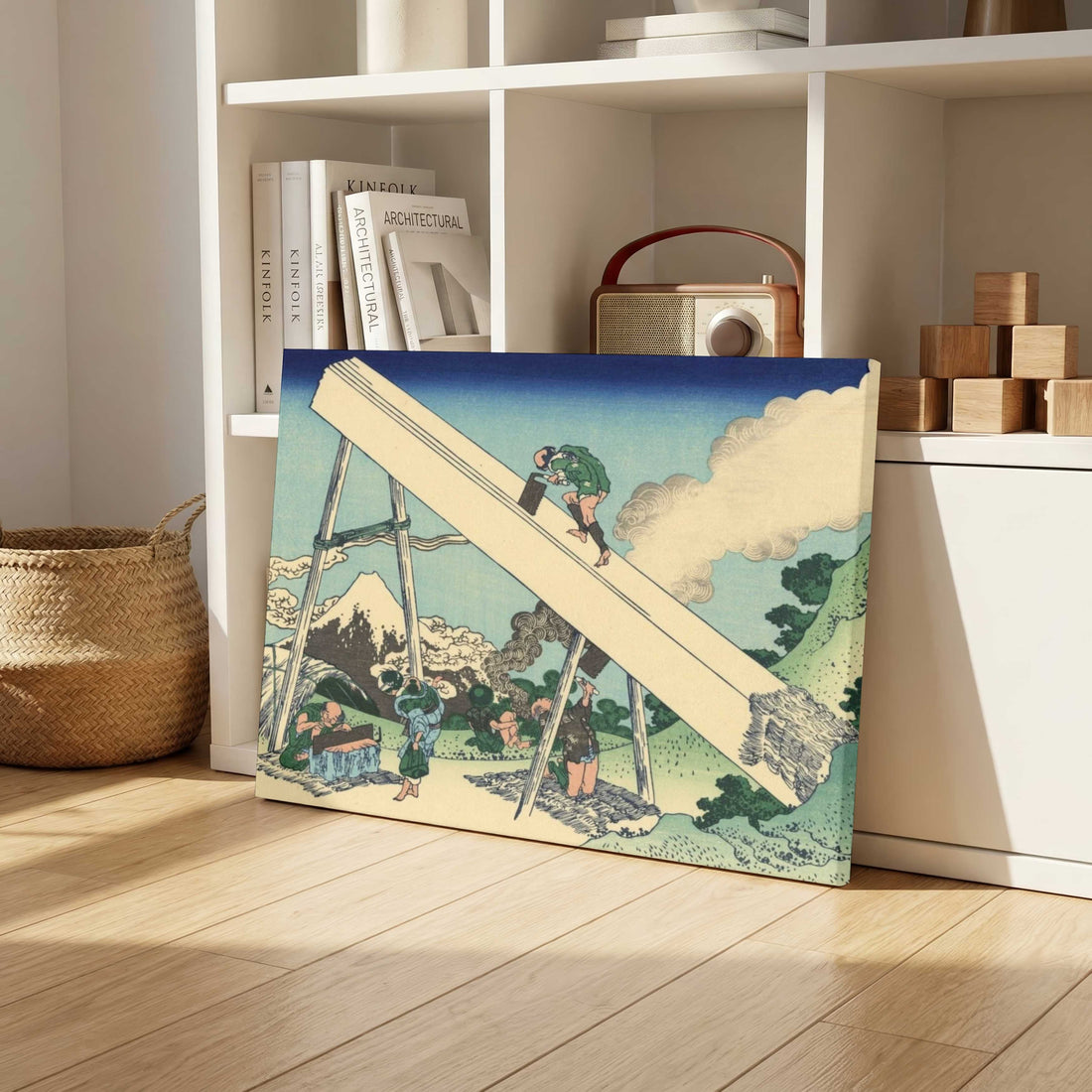 The Fuji From The Mountains Of Totomi Painting - Meri Deewar 3 : 2 Horizontal Premium Wall Art Canvas by MeriDeewar