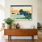 Japanese Mountain Scenery Painting for Living Room | Hokusai Wall Art | Giclée Print 3 : 2 Horizontal Premium Wall Art Canvas by MeriDeewar