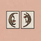 Japanese Tiger set of 2 Walls Premium Wall Art Canvas by MeriDeewar