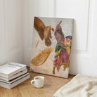 Jatayu Vadha Ramayana Painting by Raja Ravi Varma | Spiritual Wall Art for Home 3 : 4 Vertical Premium Wall Art Canvas by MeriDeewar
