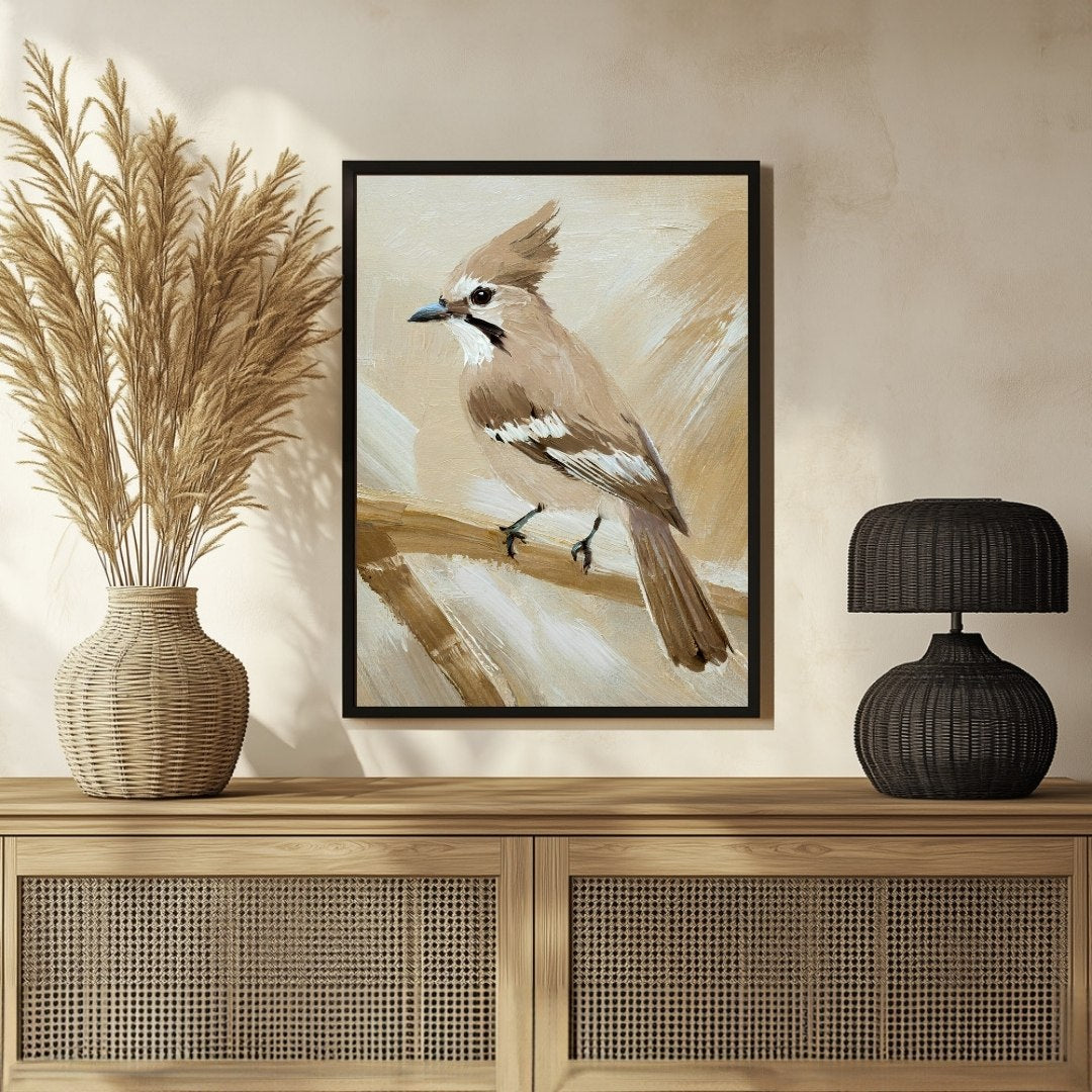 Jay Bird Abstract Art: Elevate Your Space with MeriDeewar 3 : 4 Vertical New Premium Wall Art Canvas by MeriDeewar