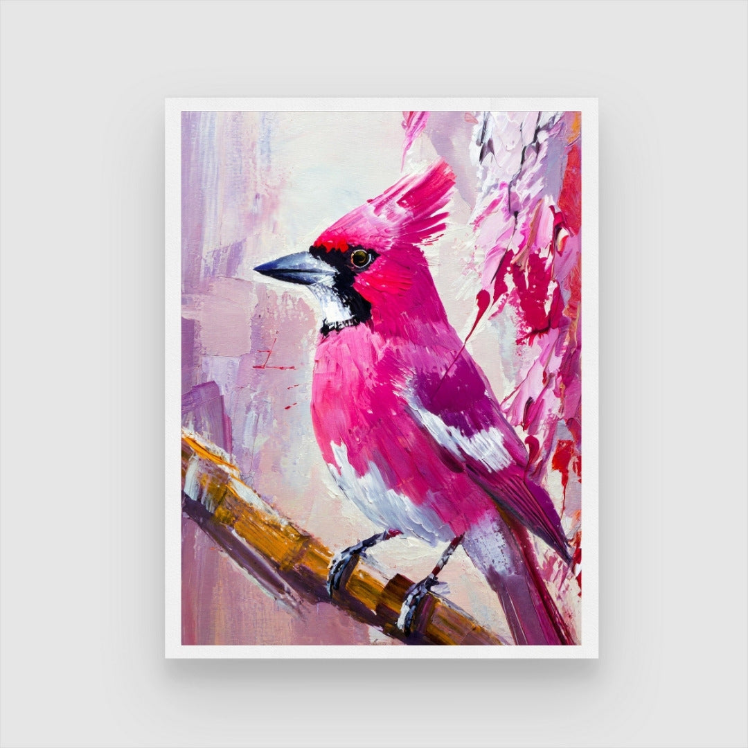 Jay Bird Abstract Art Painting - Modern Wall Art Collection 3 : 4 Vertical New Premium Wall Art Canvas by MeriDeewar