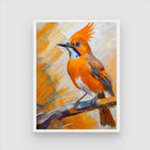 Jay Bird Abstract Art Painting - Vibrant Wall Decor for Home 3 : 4 Vertical New Premium Wall Art Canvas by MeriDeewar
