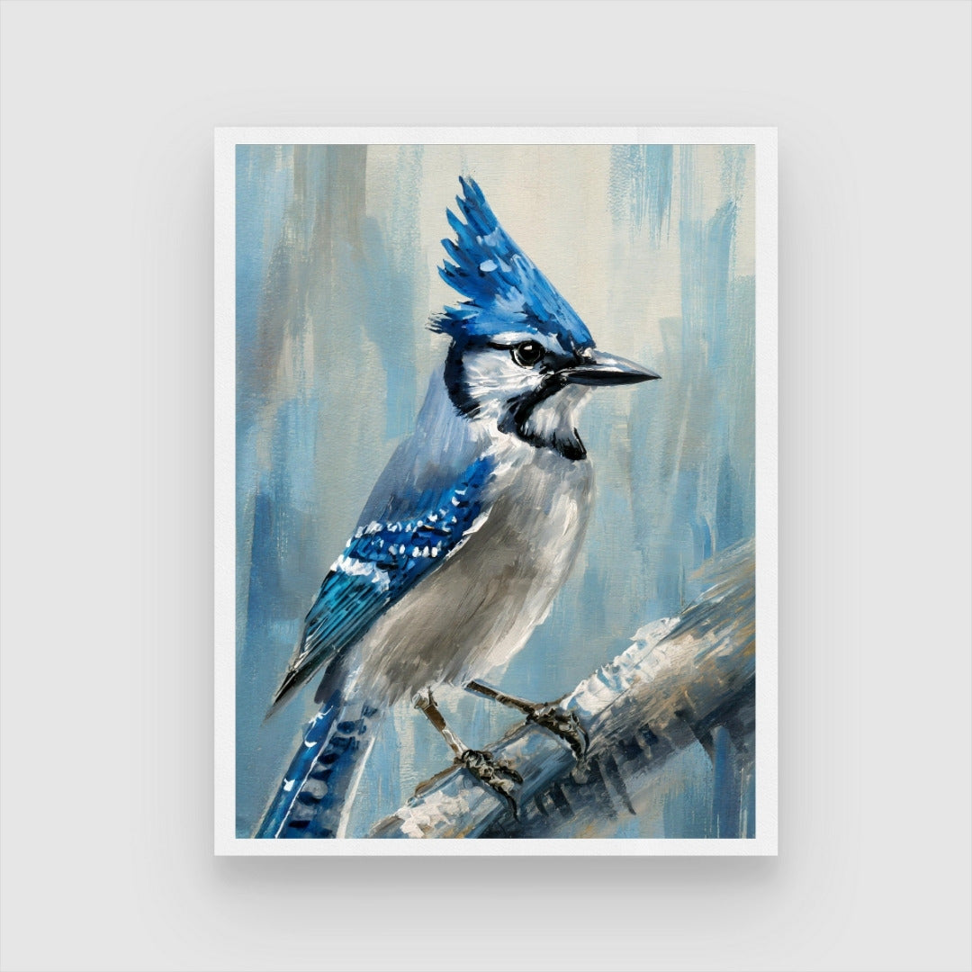 Jay Bird Abstract Art - Unique Canvas for Creative Interiors 3 : 4 Vertical New Premium Wall Art Canvas by MeriDeewar