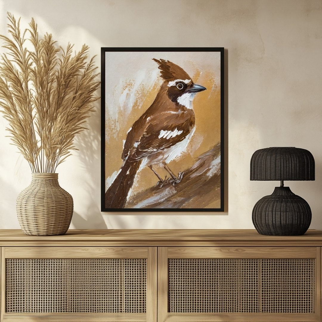 Jay Bird Abstract Masterpiece - Perfect Wall Art on MeriDeewar 3 : 4 Vertical New Premium Wall Art Canvas by MeriDeewar
