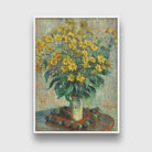 Jerusalem Artichoke Flowers Painting By Claude Monet 3 : 4 Vertical New Premium Wall Art Canvas by MeriDeewar