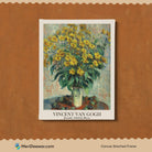 Jerusalem Artichoke Flowers Painting by Vincent Van Gogh 3 : 4 Vertical New Premium Wall Art Canvas by MeriDeewar