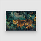 Jungle Majesty — Tiger Canvas Wall Art with Golden Accents 2 : 3 Horizontal Premium Wall Art Canvas by MeriDeewar