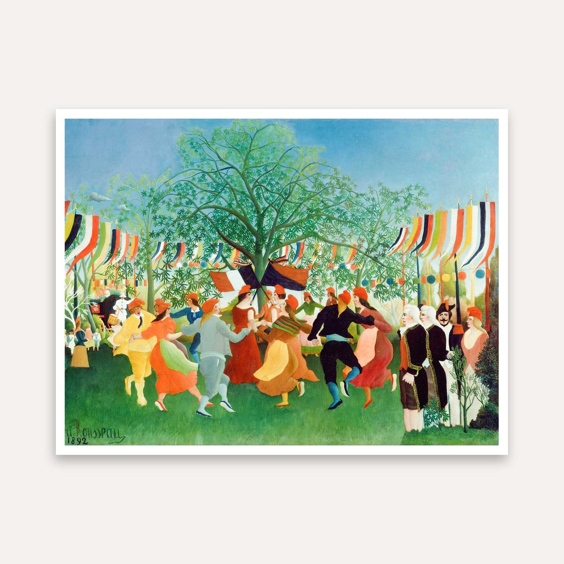 Jungle Nature Painting for Living Room – Henri Rousseau Exotic Landscape | Giclée Art Print 4 : 3 Horizontal Premium Wall Art Canvas by MeriDeewar