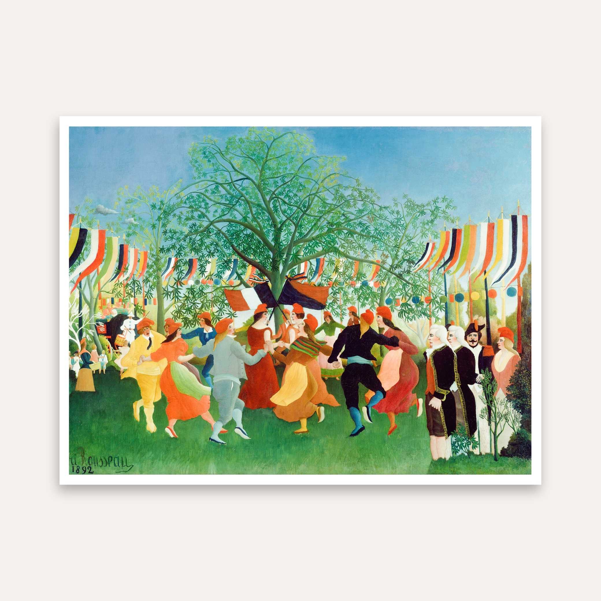 Jungle Nature Painting for Living Room – Henri Rousseau Exotic Landscape | Giclée Art Print 4 : 3 Horizontal Premium Wall Art Canvas by MeriDeewar