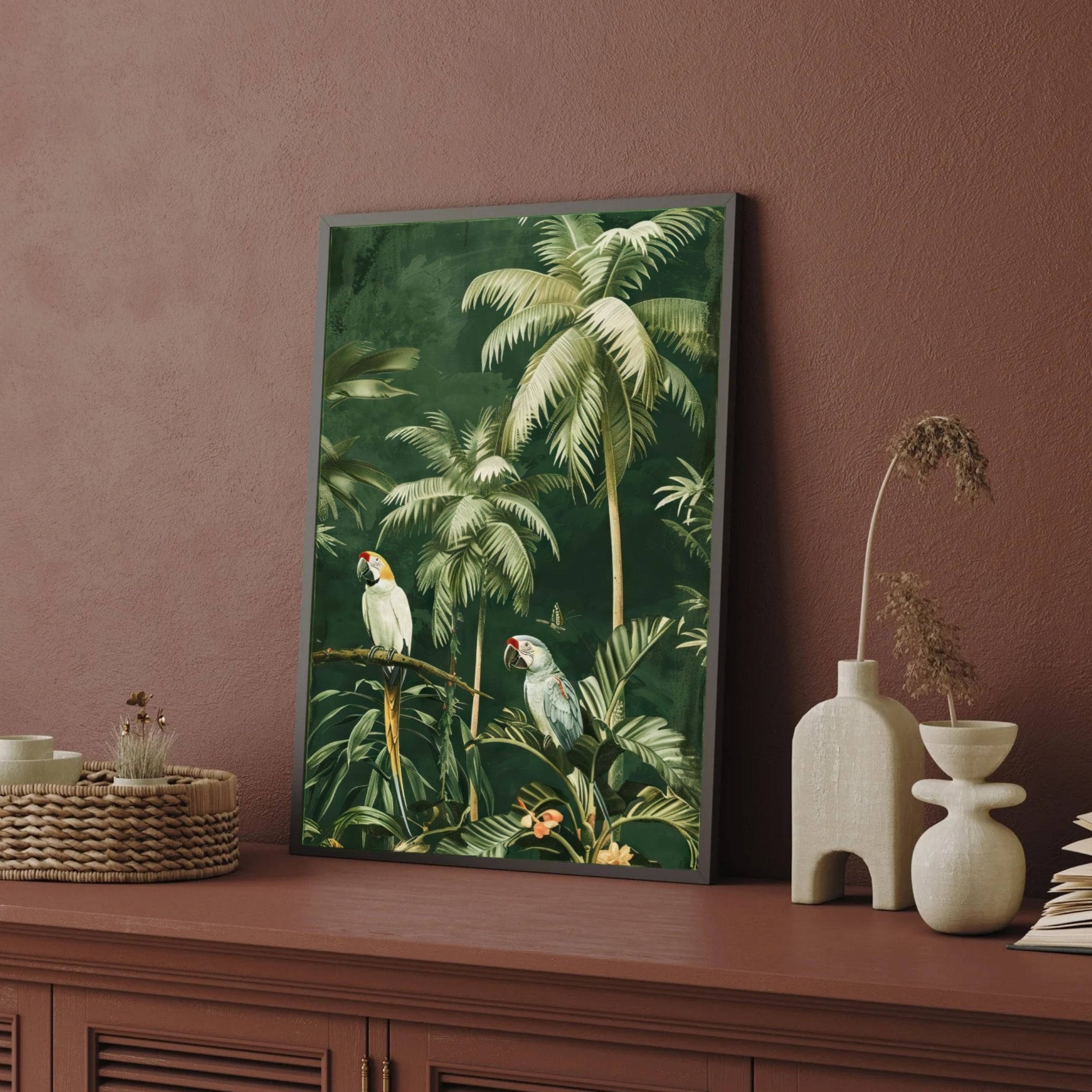 Jungle Serenade wall art 2 : 3 Vertical Premium Wall Art Canvas by MeriDeewar