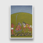 Kalki (de toekomstige incarnatie van Vishnu) Painting 2 : 3 Vertical Premium Wall Art Canvas by MeriDeewar
