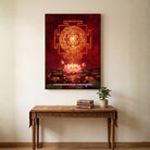 Kamalalaya | Sacred Sri Yantra & Mahalakshmi Mantra Vertical Canvas Art Curate Premium Wall Art Canvas by MeriDeewar
