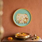 Kamdhenu & Vatsa | Hand-Painted Pichwai Cow Wall Art Curate Premium Wall Art Canvas by MeriDeewar