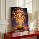 Kanakadhara |Sacred Sri Yantra & Stotram  Vertical Canvas Curate Premium Wall Art Canvas by MeriDeewar