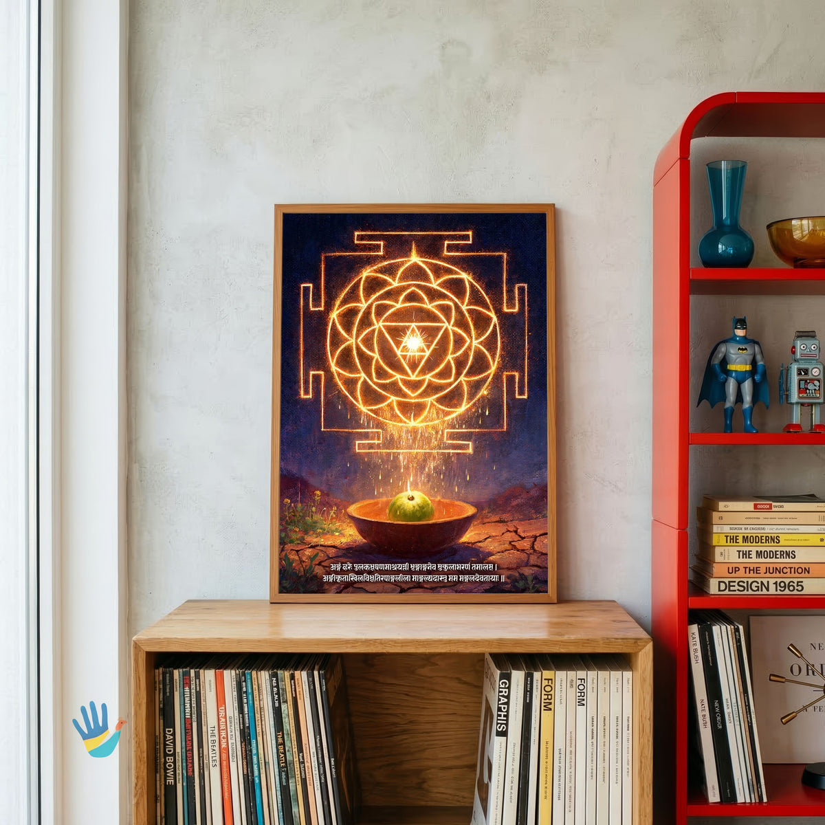 Kanakadhara Yantra | Yantra Wall Art 3 : 4 Vertical Premium Wall Art Canvas by MeriDeewar