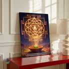Kanakadhara Yantra | Yantra Wall Art 3 : 4 Vertical Premium Wall Art Canvas by MeriDeewar