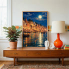 Kartik Purnima Kashi | Sacred Full Moon Ghats Night Canvas Art Curate Pinewood Premium Wall Art Canvas by MeriDeewar