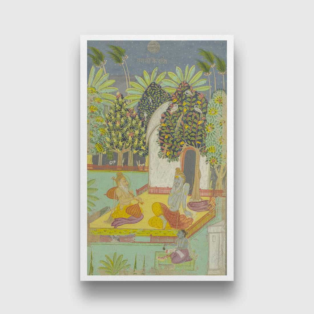 Kedar Ragini Painting 2 : 3 Vertical Premium Wall Art Canvas by MeriDeewar