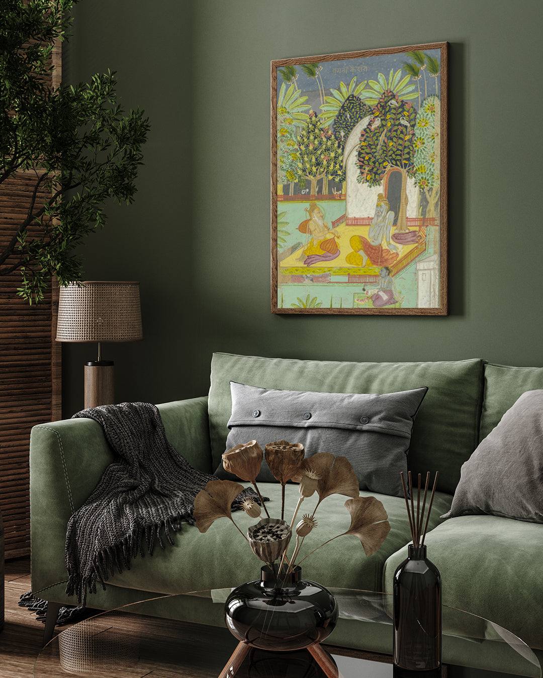 Kedar Ragini Painting 2 : 3 Vertical Premium Wall Art Canvas by MeriDeewar