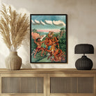 Khanderao Warrior on Horseback Painting - Majestic Art 3 : 4 Vertical New Premium Wall Art Canvas by MeriDeewar